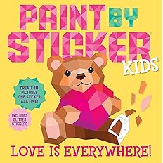 Paint by Sticker Kids: Love Is Everywhere!: Create 10 Pictures One Sticker at a Time! - BigGreenBear.com Book 6.99
