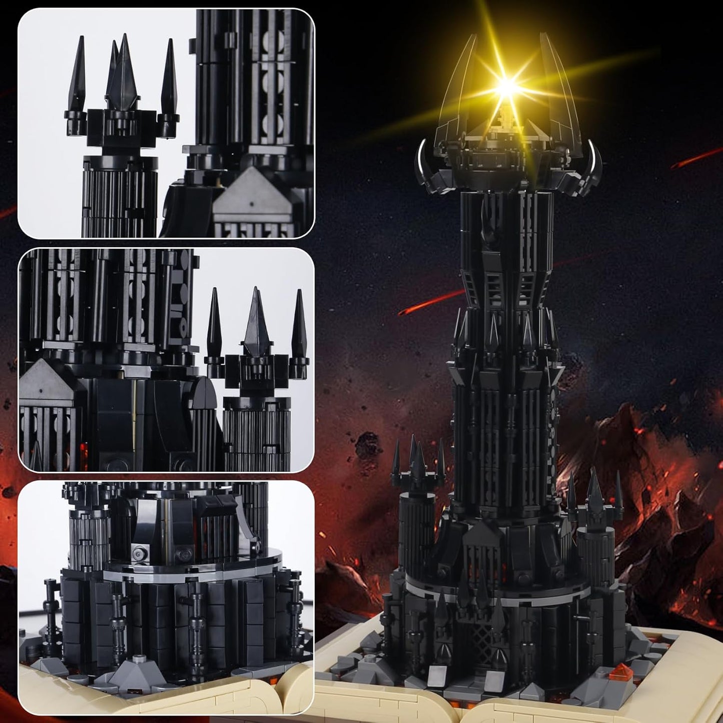 900+ PCS Lord of The Rings Dark Tower Magic Book Castle Building Blocks - BigGreenBear.com Building Toys 39.99 USD Big Green Bear