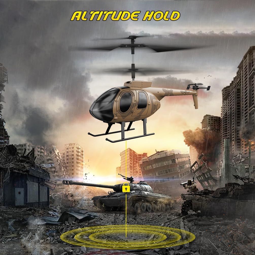 Remote Control Helicopter for Kids, Camouflage RC Helicopter, 2.4GHz Radio Controlled - BigGreenBear.com RC Airplane 29.99 USD Big Green Bear