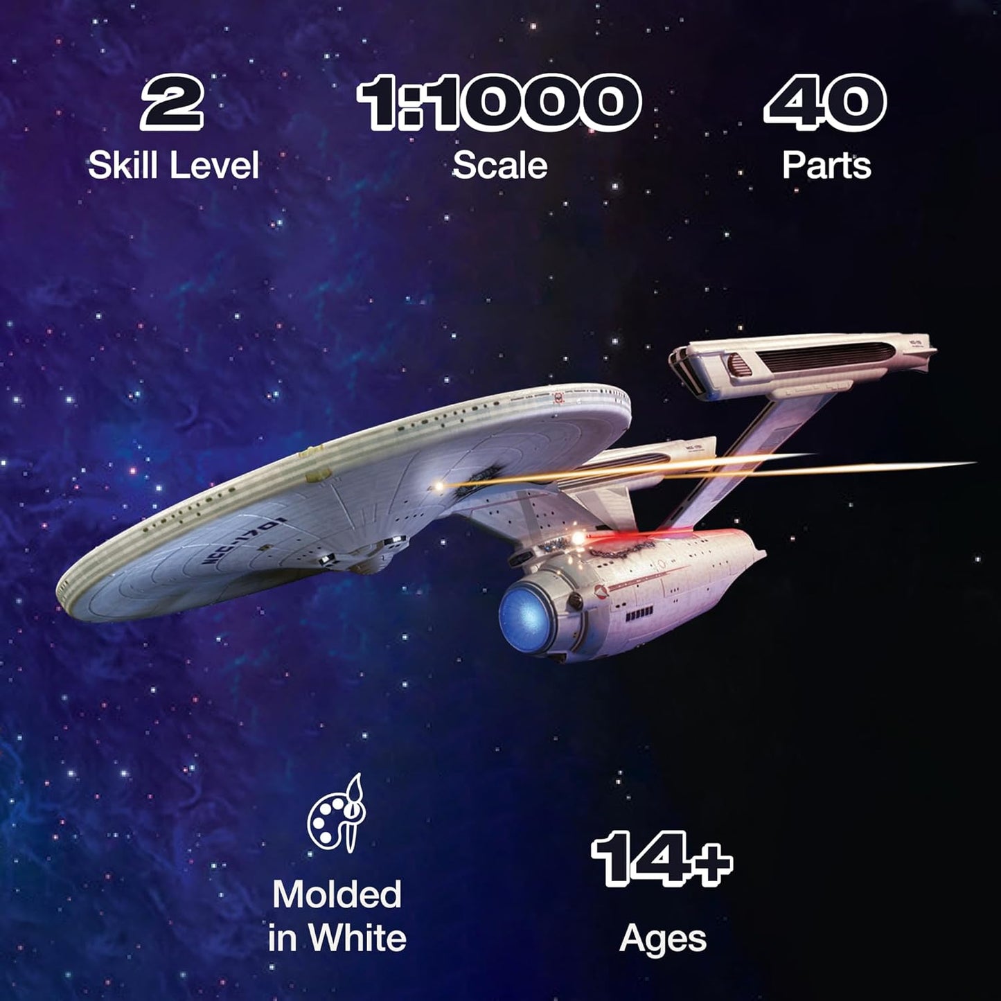 Polar Lights Star Trek U.S.S. Enterprise Refit Wrath of Khan Edition 2T 1:1000