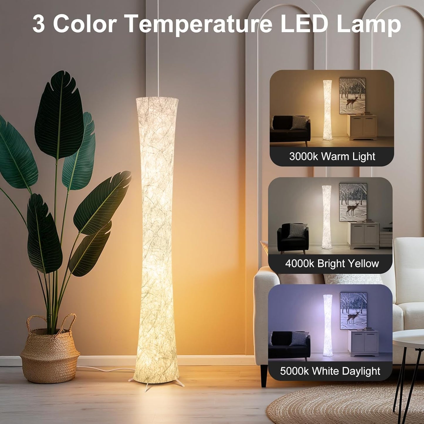 61'' Smart RGB LED Corner Lamp with Music Sync and 16 Million DIY Colors -  BigGreenBear.com Lighting 49.99 USD Big Green Bear