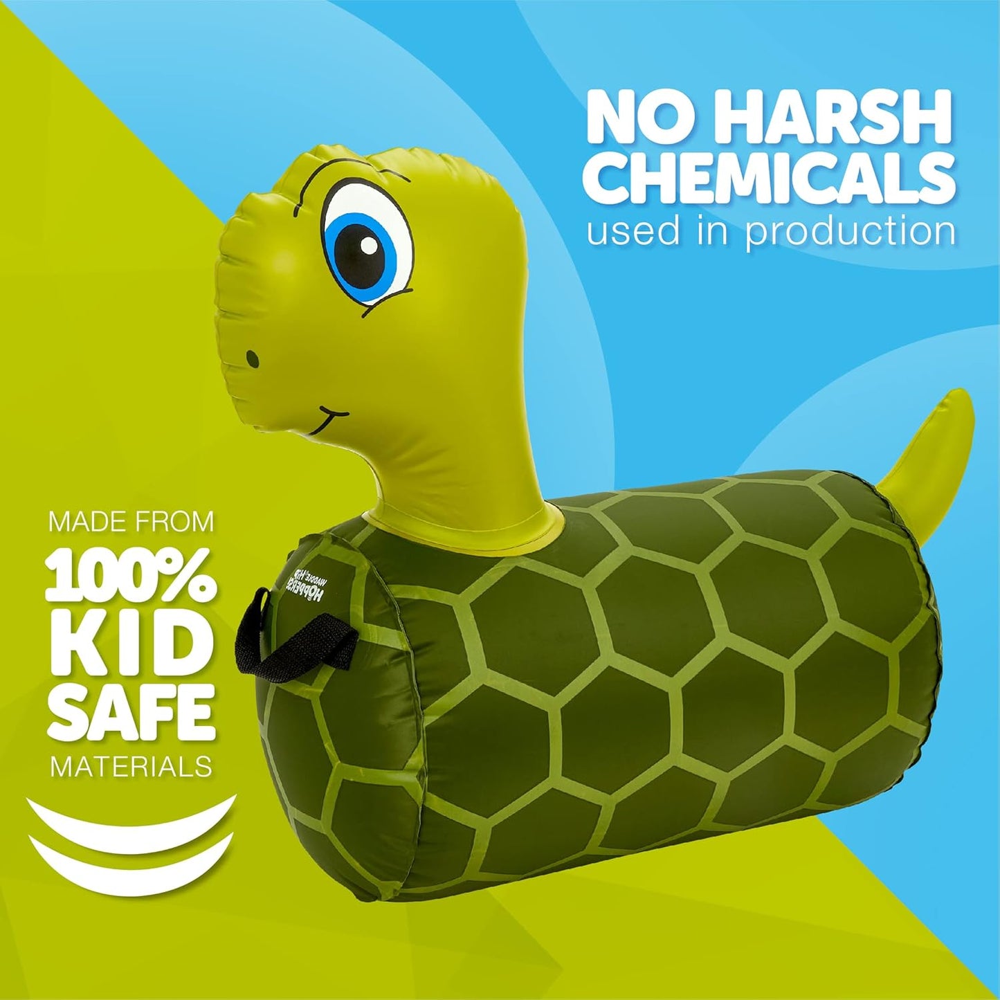 NEW! Hip Hopper Inflatable Hopping Animal Bouncer Turtle, Ages 2 and Up