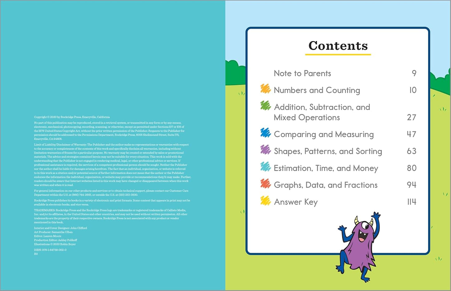 My First Grade Math Workbook: 101 Games & Activities to Support First Grade Math - BigGreenBear.com Book 8.44 USD Big Green Bear