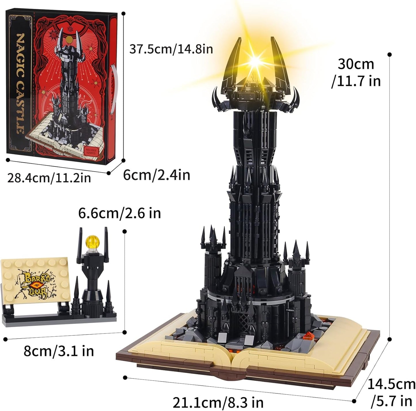 900+ PCS Lord of The Rings Dark Tower Magic Book Castle Building Blocks - BigGreenBear.com Building Toys 39.99 USD Big Green Bear