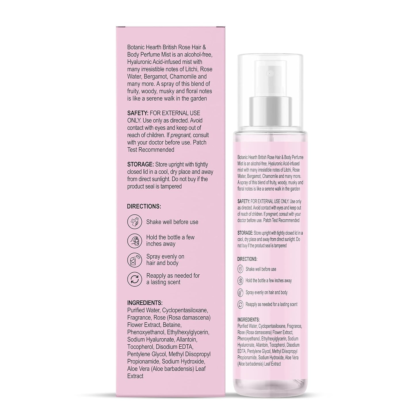 British Rose Hair Perfume & Body Perfume Mist 3.4 fl oz - BigGreenBear.com Beauty Products 12.99 USD Big Green Bear