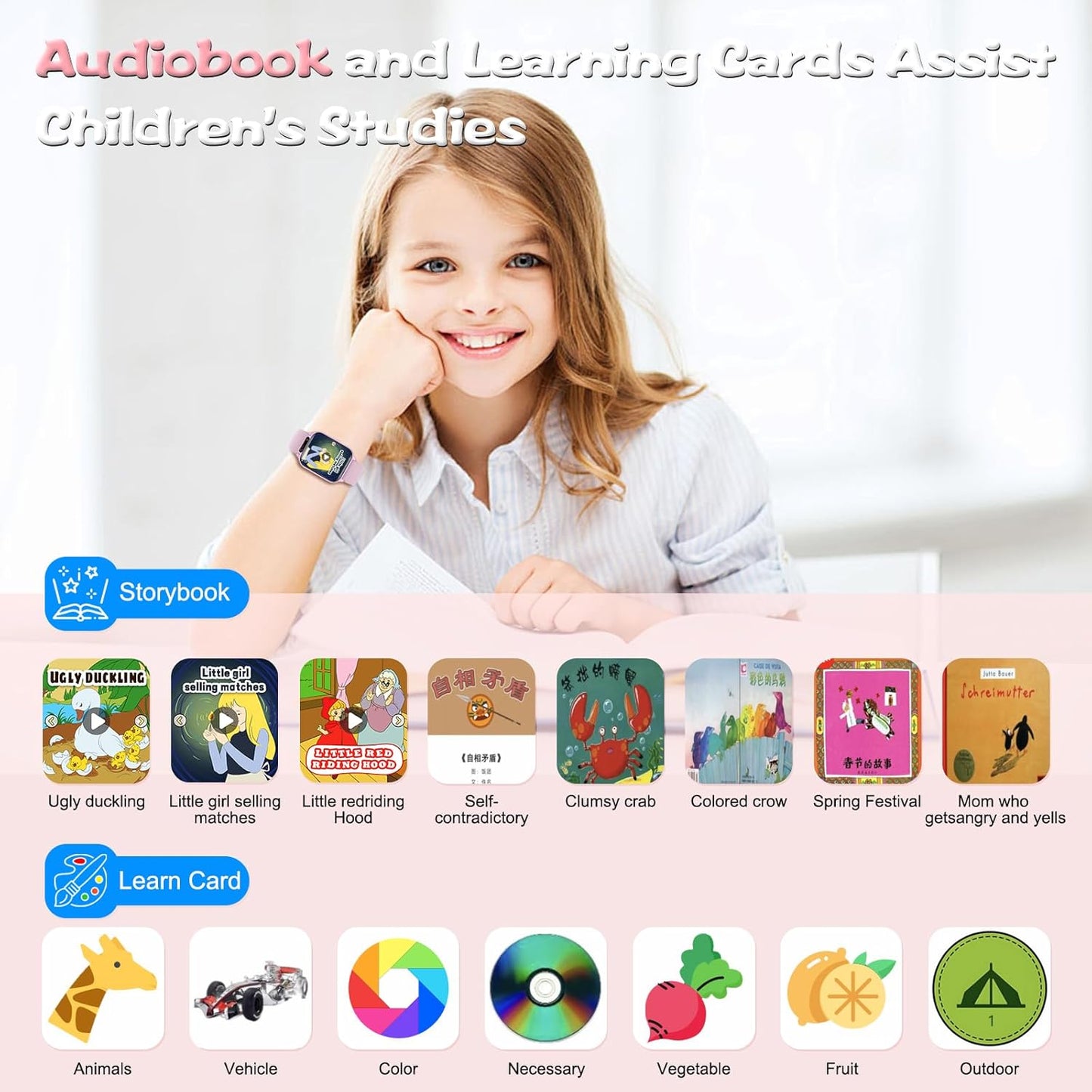 Smart Watch for Kids, 1.85" Fitness Tracker with Heart Rate, Sleep Monitor, IP68 Waterproof - BigGreenBear.com SMART WATCH 32.99