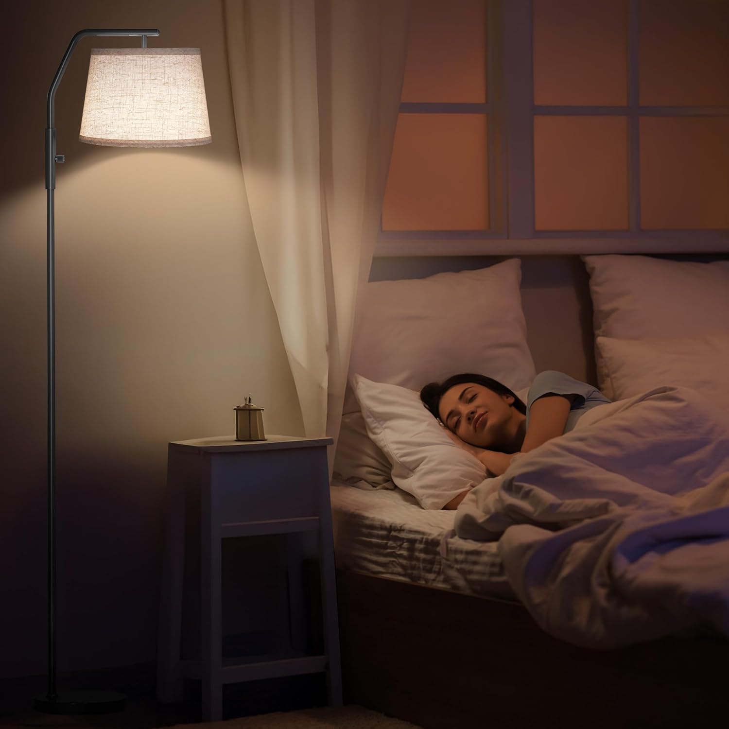 Floor Lamps with Adjustable Head, Modern Standing Lamp, 0-100% Dimmable -  BigGreenBear.com Lighting 59.22 USD Big Green Bear