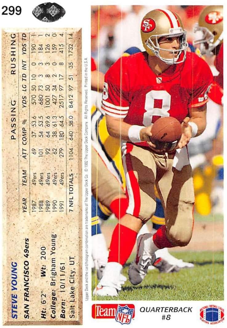 1992 Upper Deck #299 Steve Young San Francisco 49ers NFL Football Card - BigGreenBear.com Football card 2.49 USD Big Green Bear