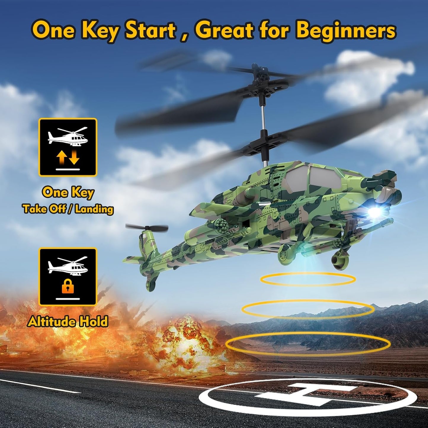 RC Helicopter, Remote Control Helicopter 40+ Min Flight Time