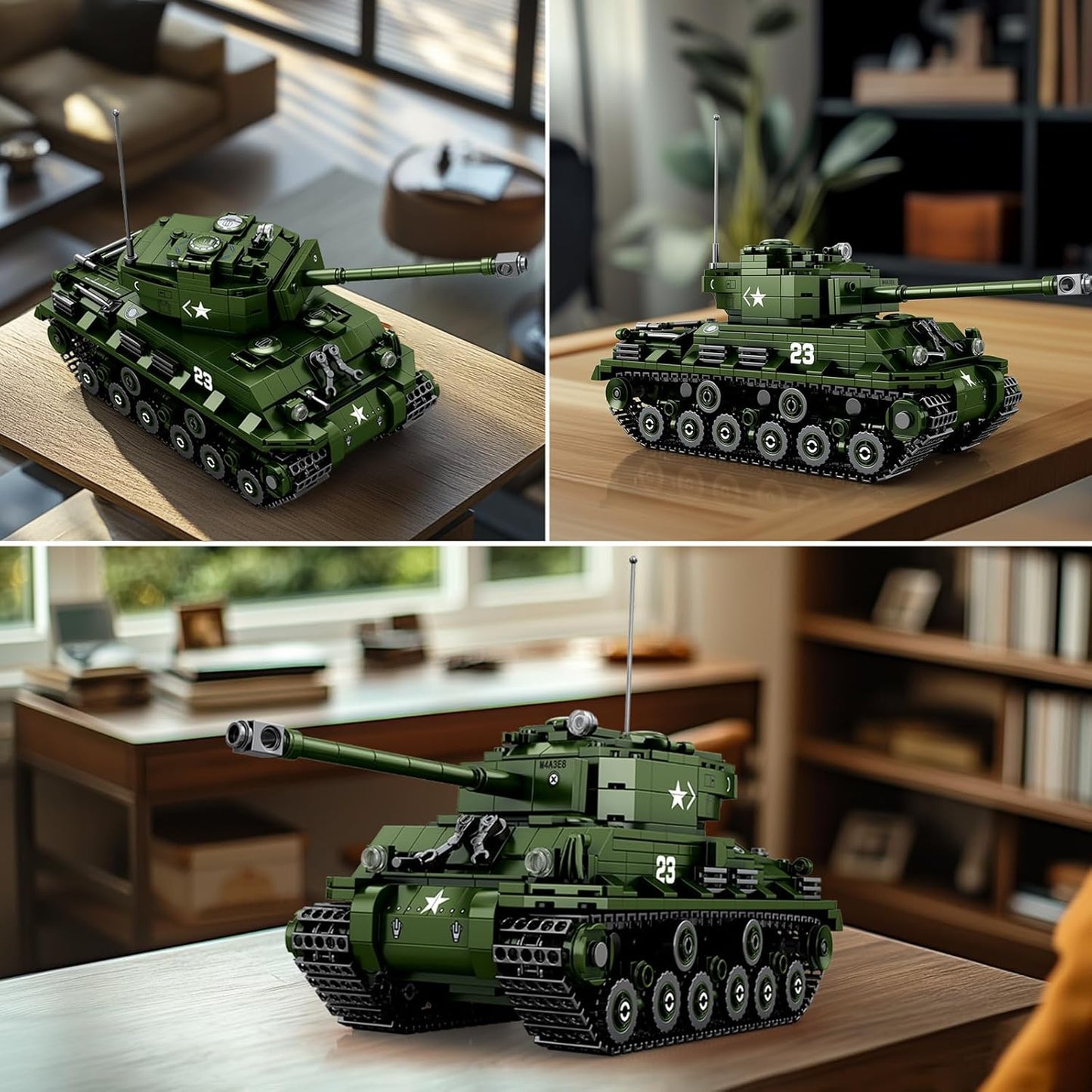 836 PCS Sherman Tank Building Set,WW2 Military American Armed Tanks Building Block Set - BigGreenBear.com Building Toys 48.22 USD Big Green Bear