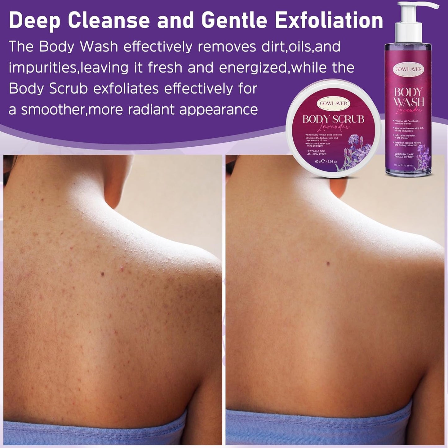 Spa Gifts for Women, Relaxing Bath Set & Stress Relief Body Wash Self Care Package