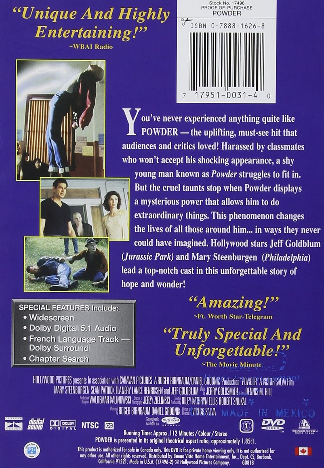 POWDER (DVD, 1999)