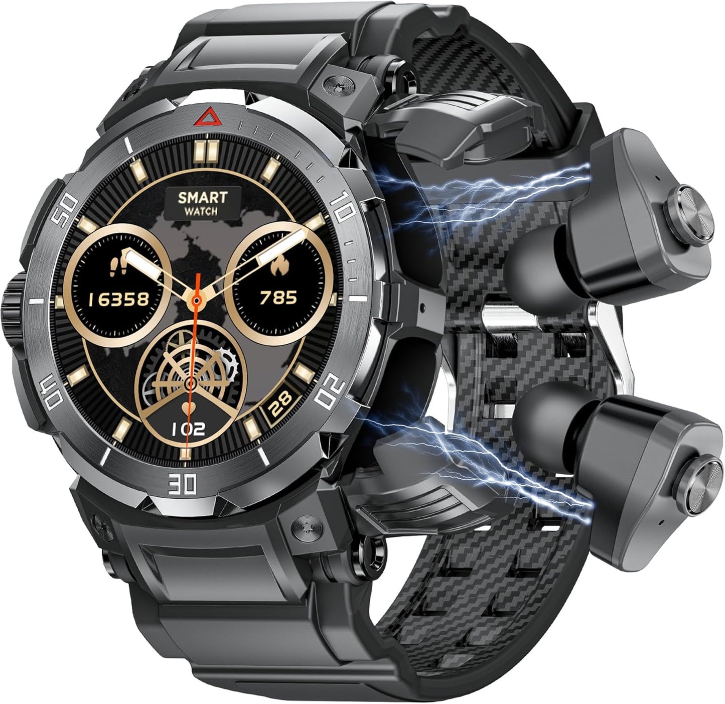 Men's Smart Watch with Earbuds, TWS Wireless Earphones for Android iOS Phones - BigGreenBear.com SMART WATCH 49.23 USD Big Green Bear