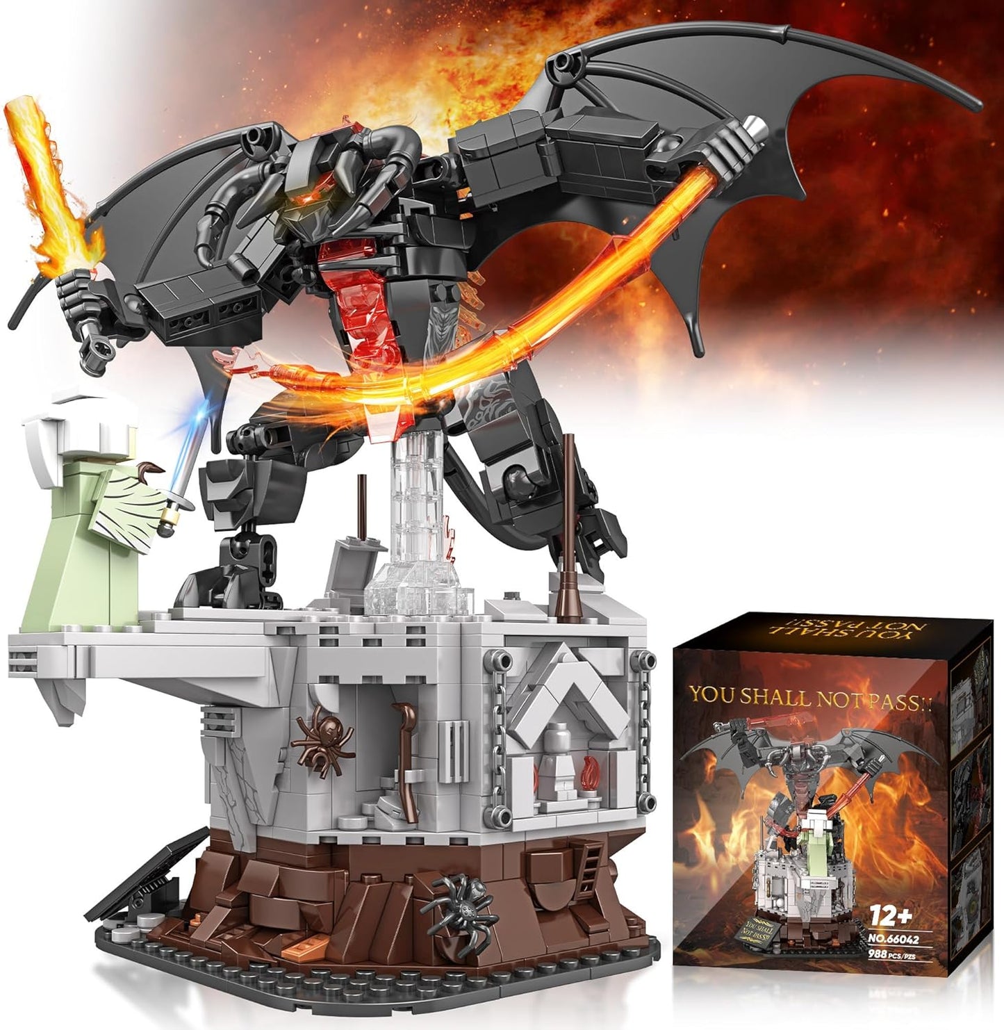 988PCS Magic Rings Battle Construction Building Set, Guardian Showdown Dark Lord Monsters - BigGreenBear.com Building Toys 49.99 USD Big Green Bear