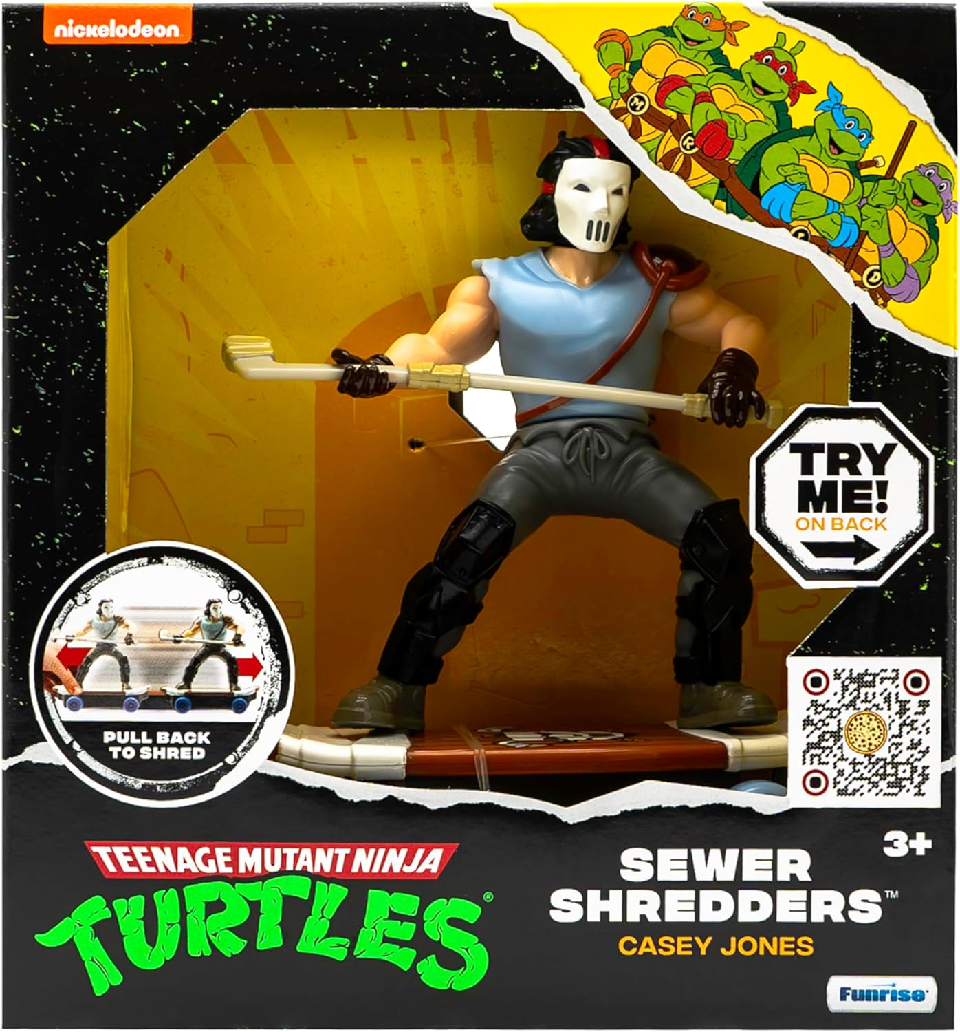 Teenage Mutant Ninja Turtles Toy, Casey Jones Sewer Shredder Pullback Skateboard