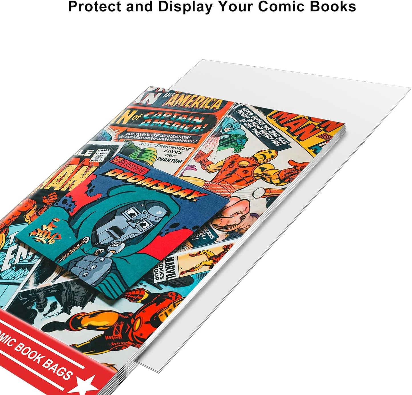 100ct Silver-Age Comic-Book-Bags and Boards - Reusable Comic Book Boards and Bags