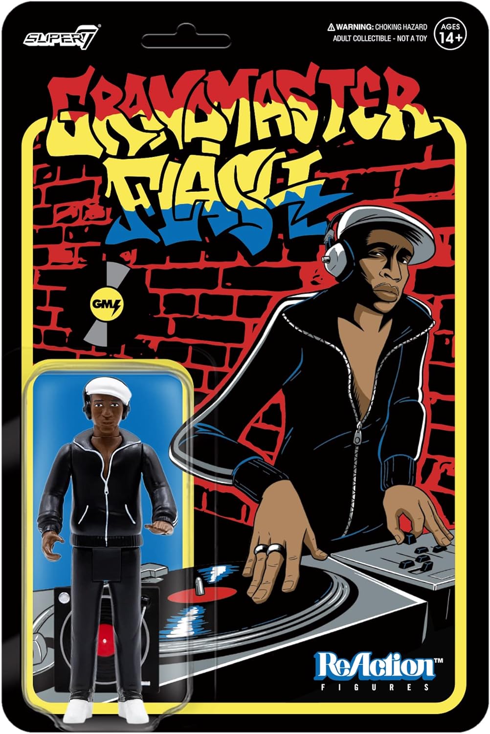Super7 Grandmaster Flash - 3.75" Grandmaster Flash Action Figure with Accessory - BigGreenBear.com Action Figure 17.99