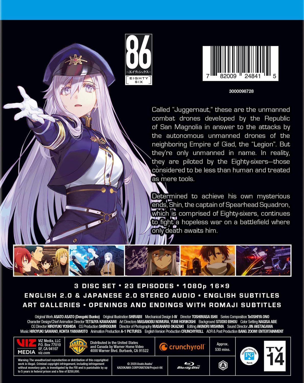 86 Eighty-six The Complete First Season (Blu-ray) - BigGreenBear.com tv shows 19.10 USD Big Green Bear