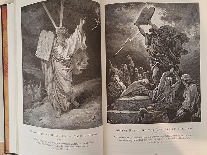 THE HOLY BIBLE King James Version Gustave Dore Illustrated Leather Bound