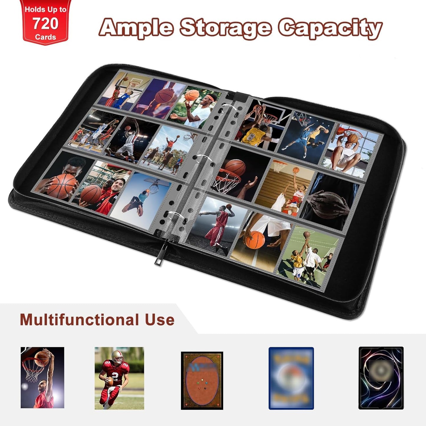 Basketball Card Binder 720 Pocket, Sports Card Binder - BigGreenBear.com Basketball cards 22.35 USD Big Green Bear
