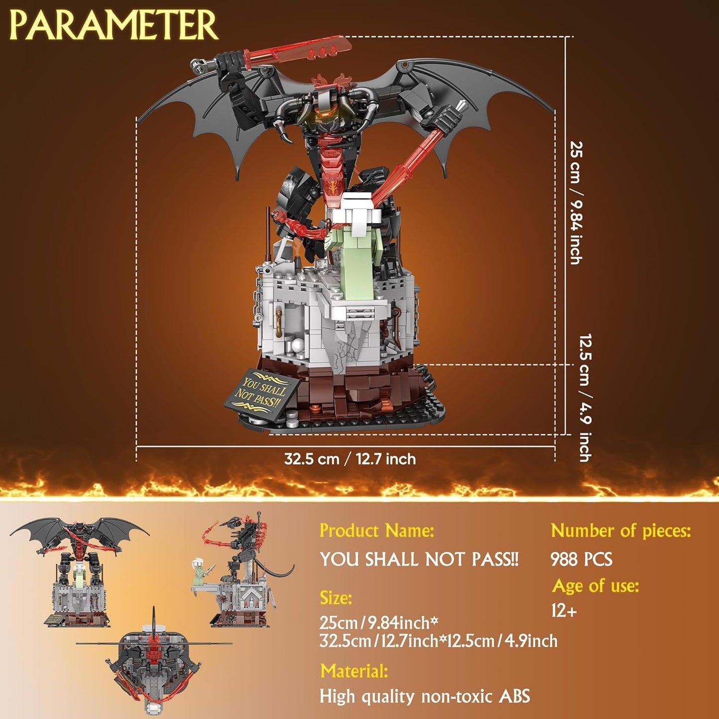 988PCS Magic Rings Battle Construction Building Set, Guardian Showdown Dark Lord Monsters - BigGreenBear.com Building Toys 49.99 USD Big Green Bear