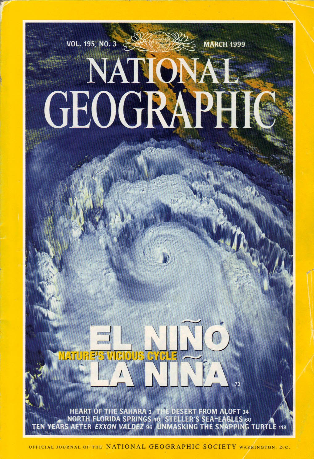 National Geographic Magazine, March 1999 (Vol. 195, No. 3) - BigGreenBear.com Magazine 7.99