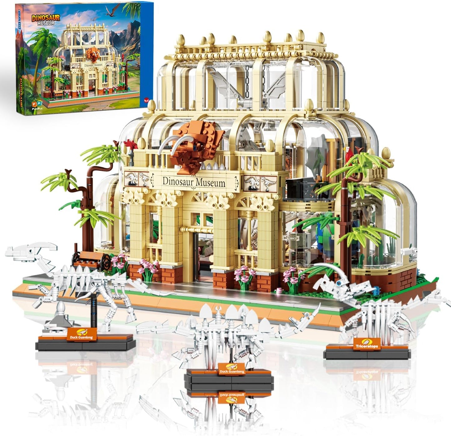 Dinosaur Museum Toy with Led Light, Jurassic World Dino Fossils Building Block Kit - BigGreenBear.com Building Toys 59.89 USD Big Green Bear