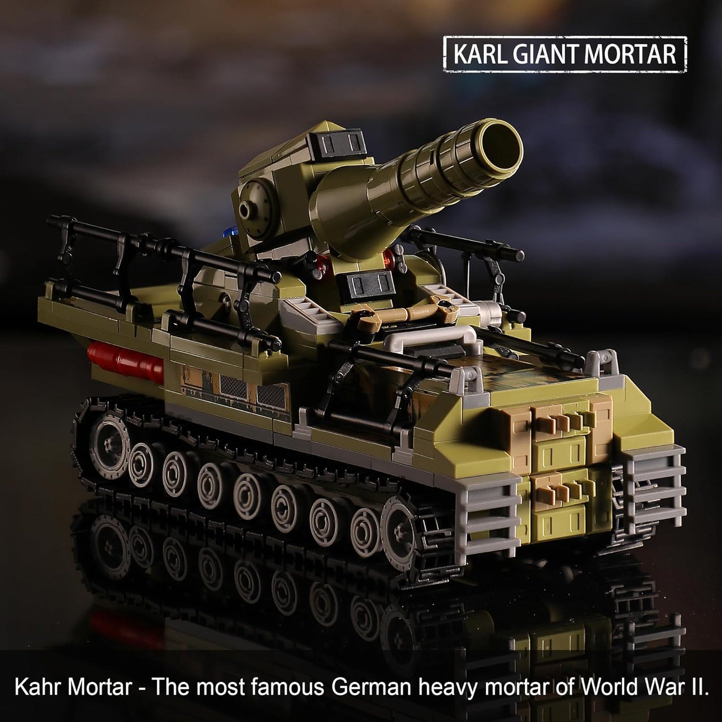 1015PCS BF109 Plane Fighter Jet & a Karl Giant Mortar Tank, Great WWII Army Airplane - BigGreenBear.com Building Toys 29.99 USD Big Green Bear