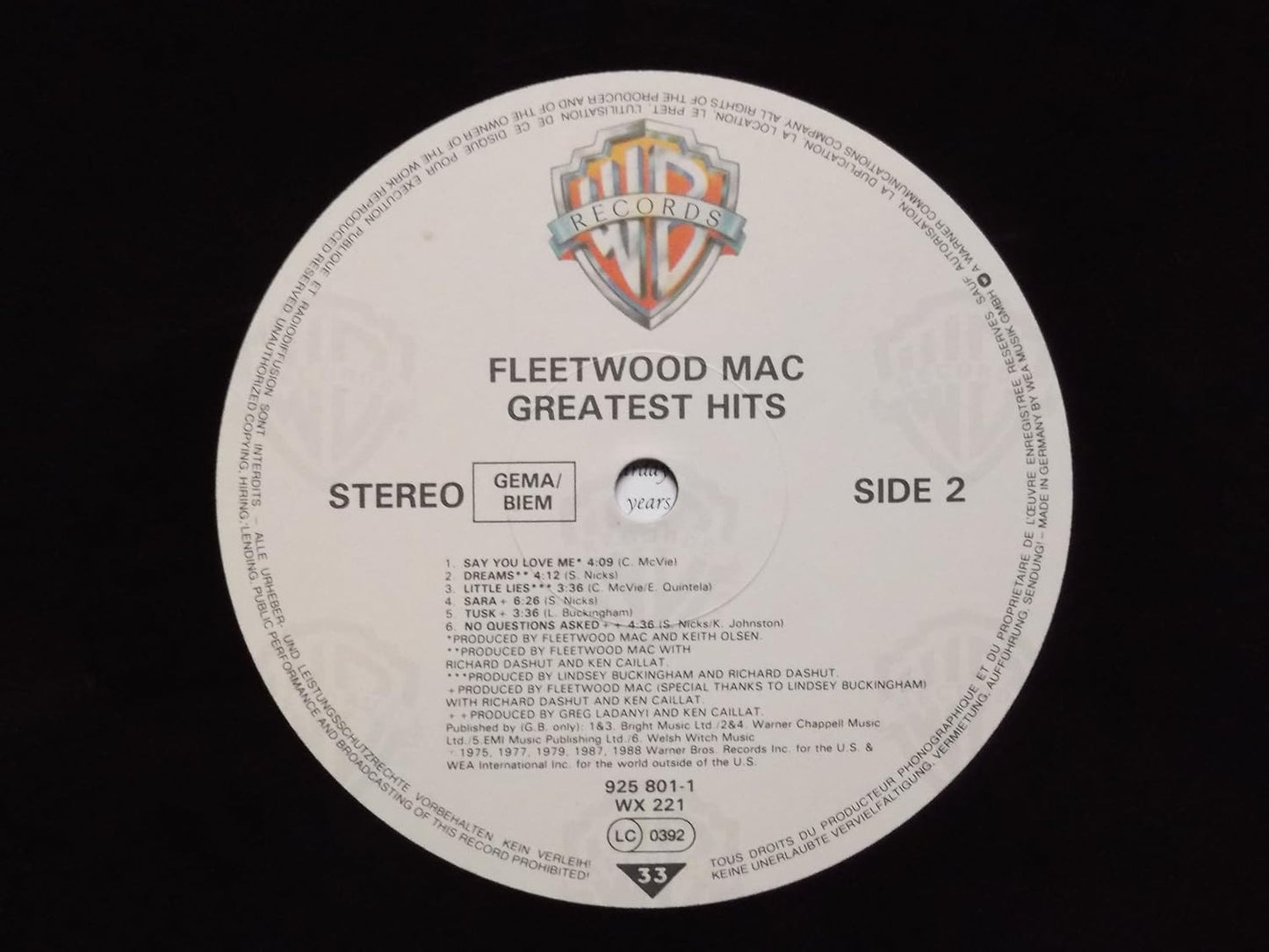 WEA Fleetwood Mac - Greatest Hits (Vinyl) - BigGreenBear.com Record 34.00 USD Big Green Bear