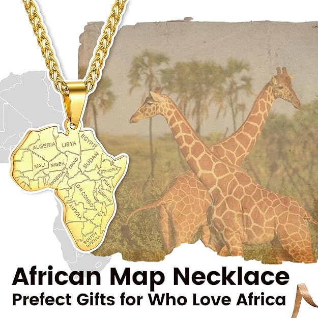 JEWELRY Necklace for Men Stainless Steel African Tribal Unisex 22'+2'Adjustable Chain - BigGreenBear.com jewelry 24.56 USD Big Green Bear