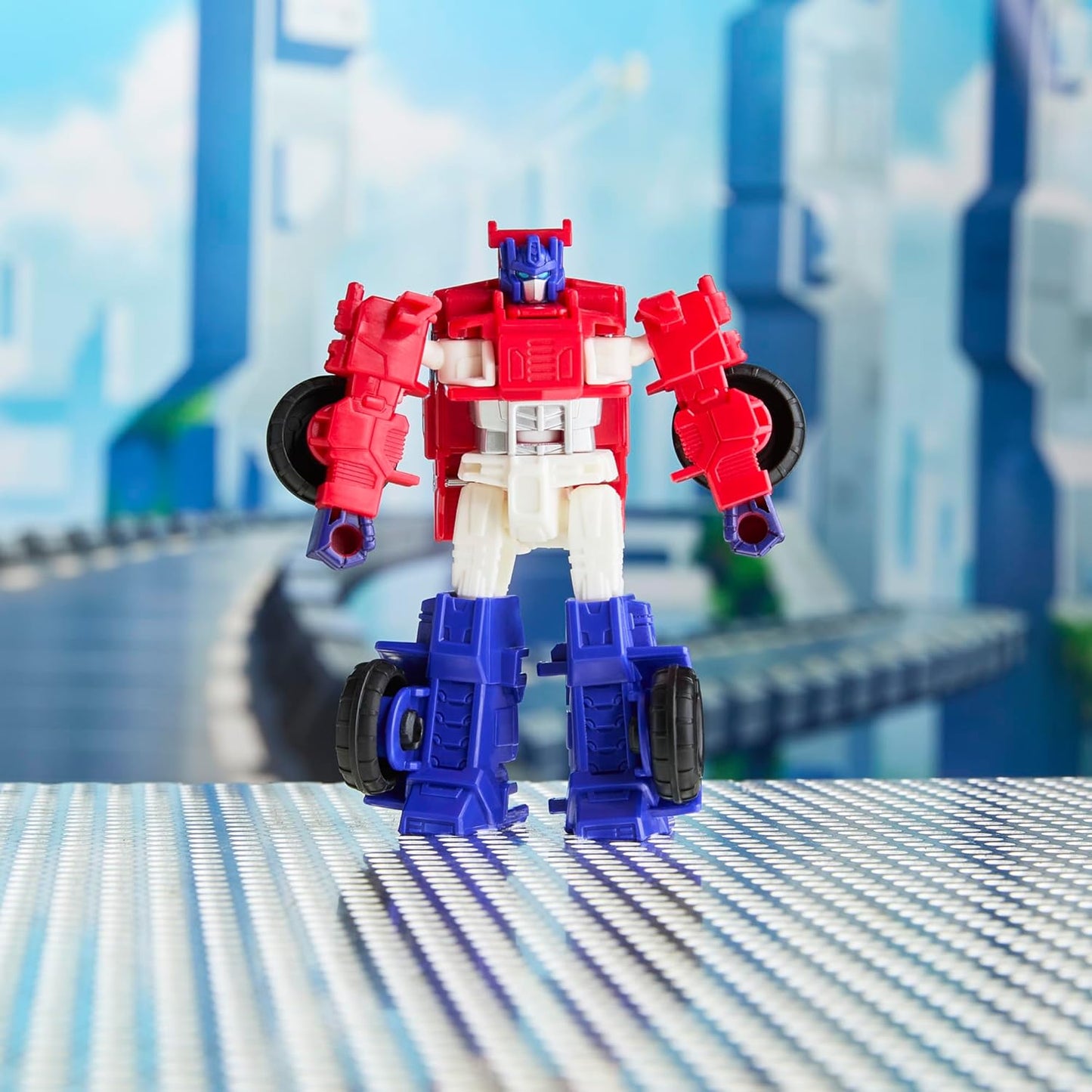 Transformers CYBERWORLD Optimus Prime Cyber Changers 4-Inch Action Figure - BigGreenBear.com Action Figure 13.99 USD Big Green Bear