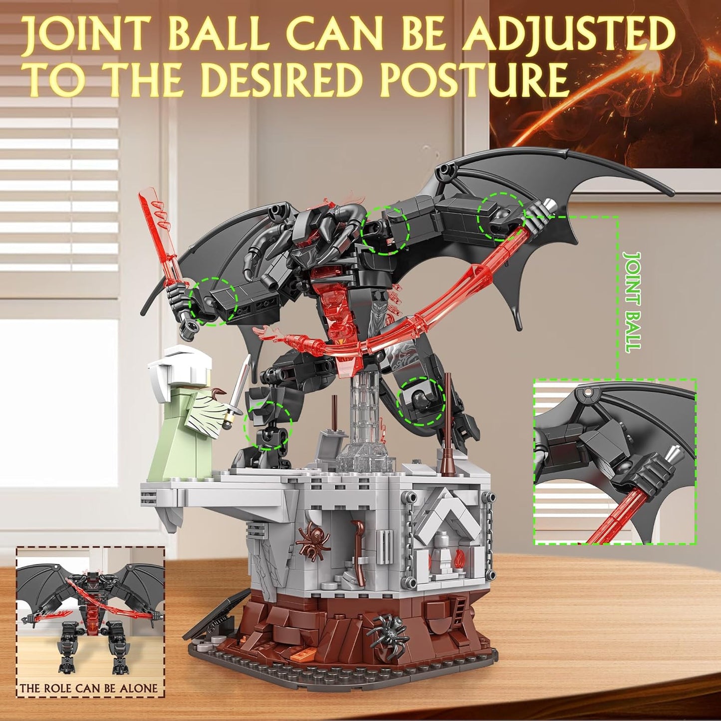 988PCS Magic Rings Battle Construction Building Set, Guardian Showdown Dark Lord Monsters - BigGreenBear.com Building Toys 49.99 USD Big Green Bear