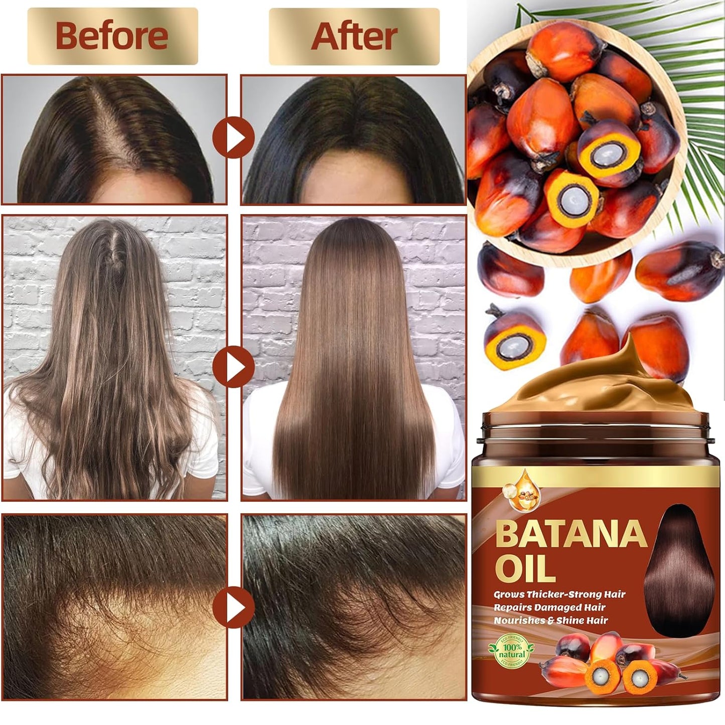Batana Oil for Hair Growth & Rosemary Oil for Hair Growth Hair Loss Treatment - BigGreenBear.com Beauty Products 14.95 USD Big Green Bear