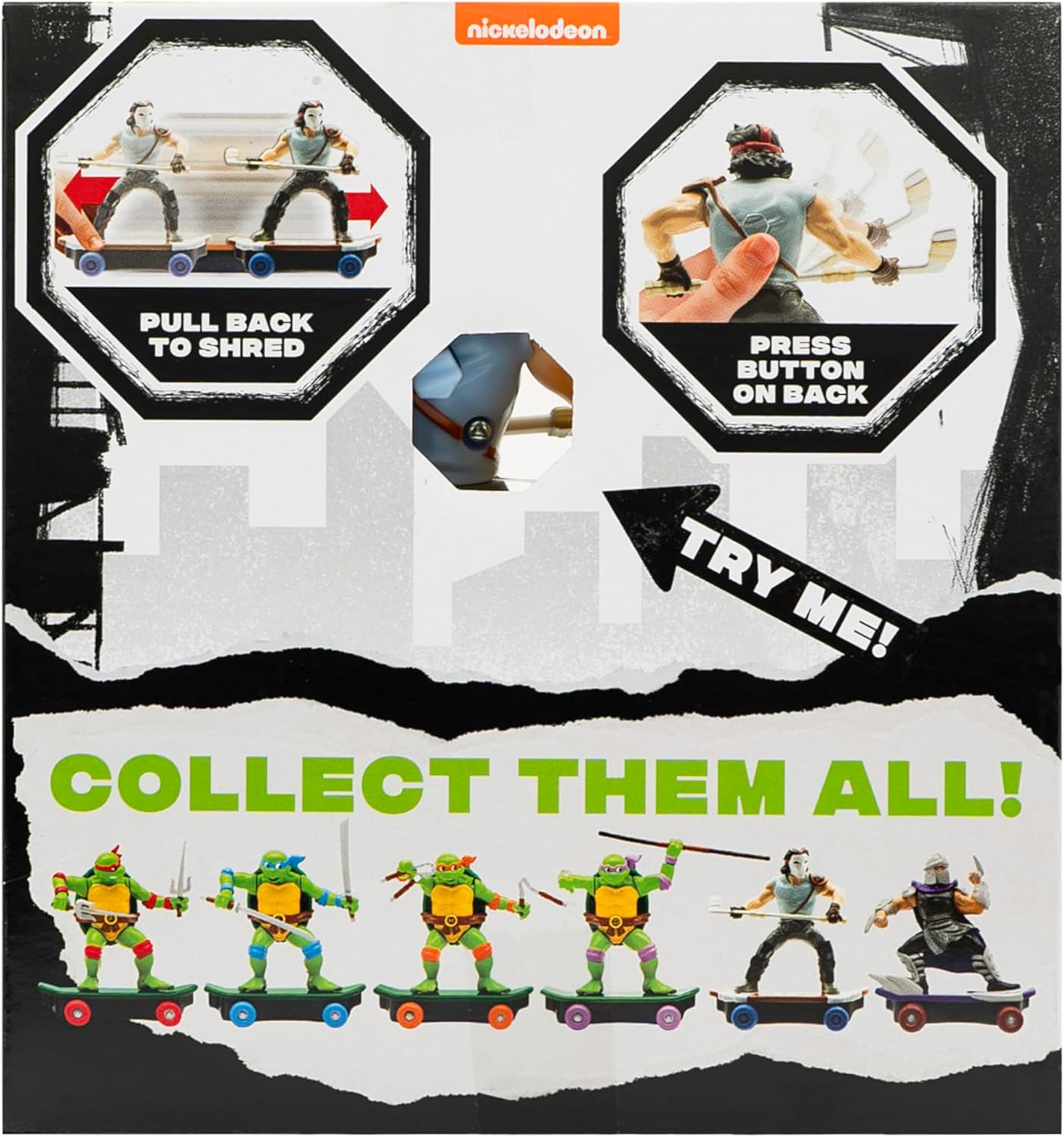 Teenage Mutant Ninja Turtles Toy, Casey Jones Sewer Shredder Pullback Skateboard