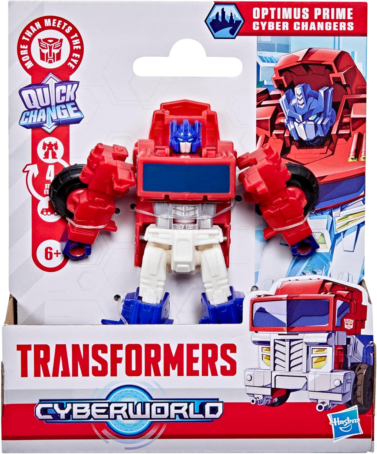 Transformers CYBERWORLD Optimus Prime Cyber Changers 4-Inch Action Figure - BigGreenBear.com Action Figure 13.99 USD Big Green Bear
