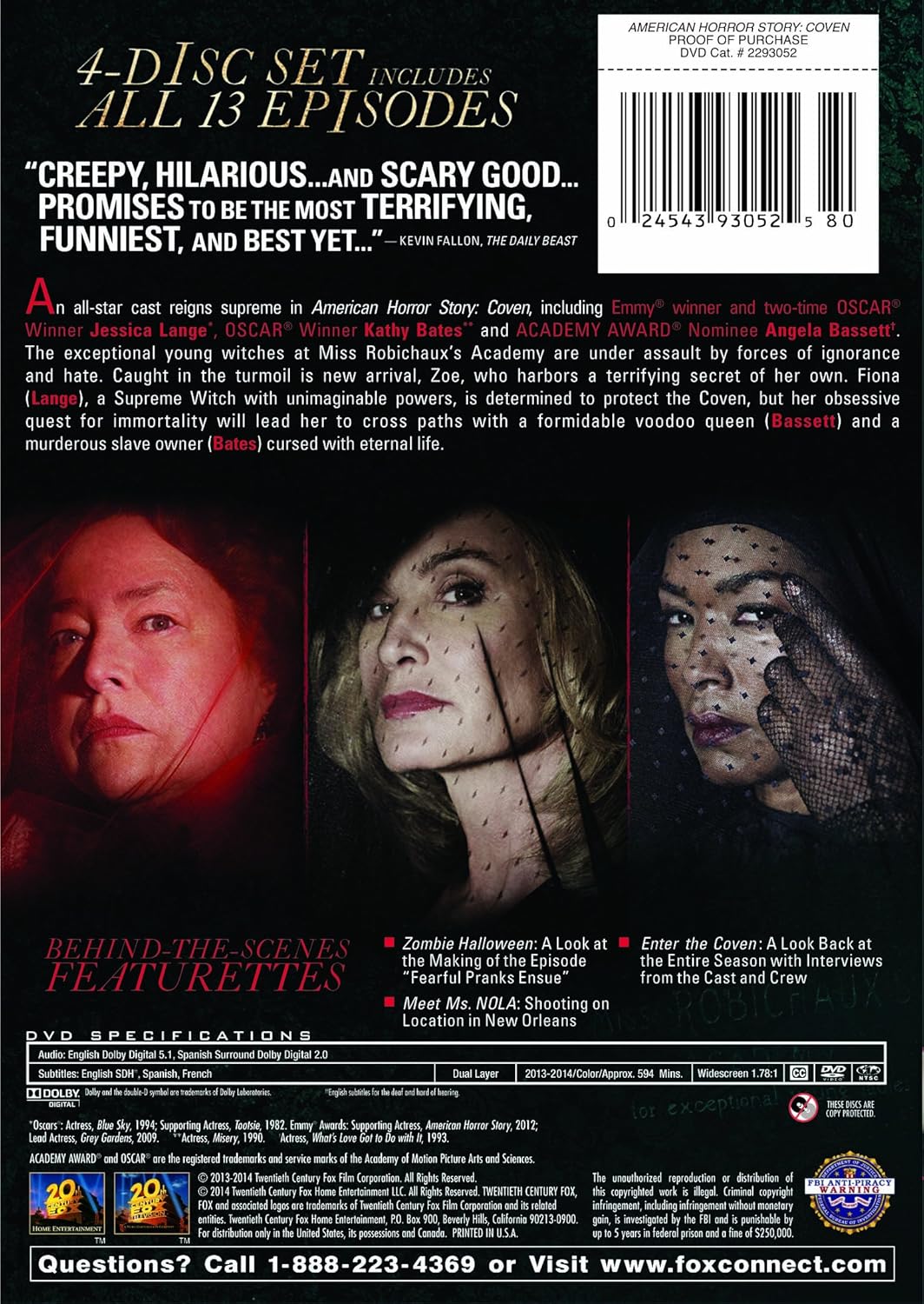 American Horror Story - "Coven" The Complete Third Season (DVD) - BigGreenBear.com tv shows 14.99 USD Big Green Bear