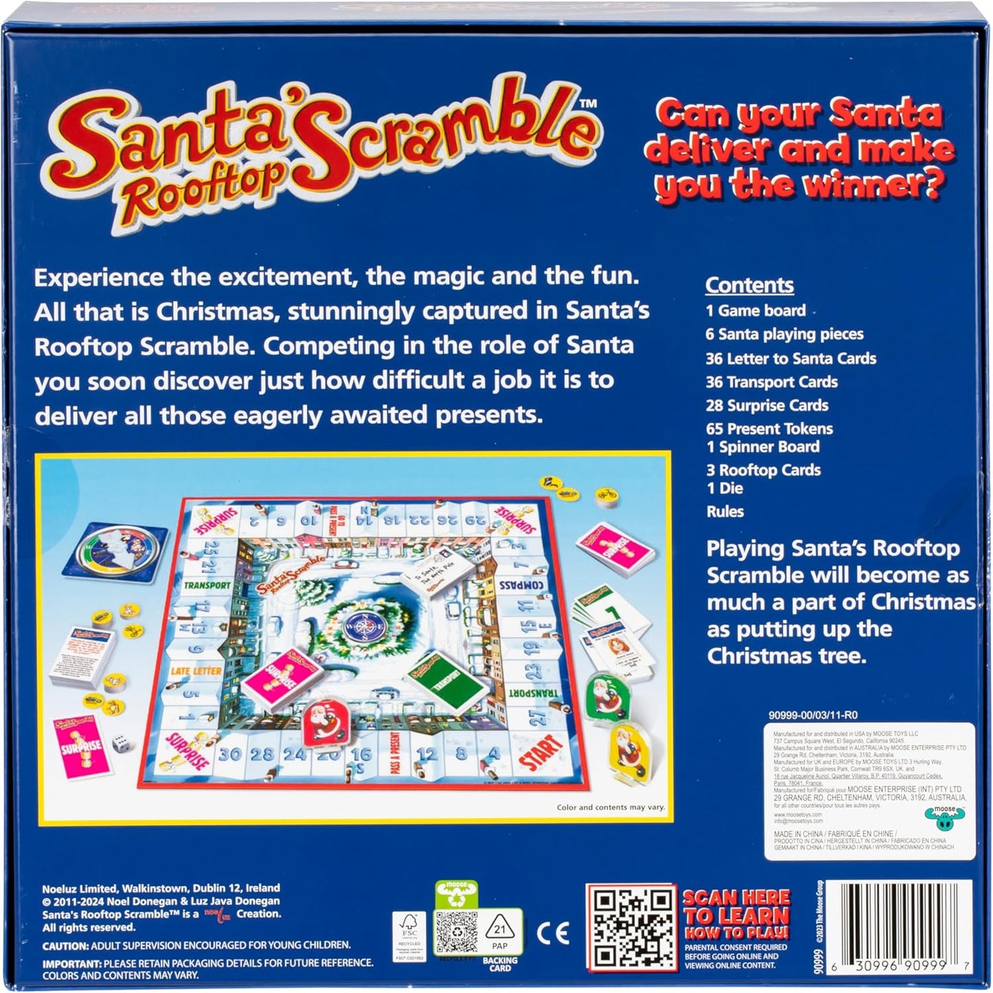 Santa's Rooftop Scramble-Family Board Game - BigGreenBear.com BOARD GAME 19.99 USD Big Green Bear