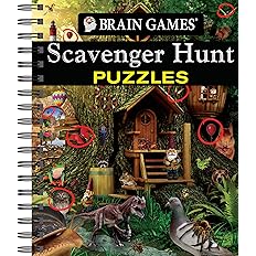 Brain Games - Scavenger Hunt Puzzles: Spiral-bound -  Big Green Bear  9.50 USD Big Green Bear