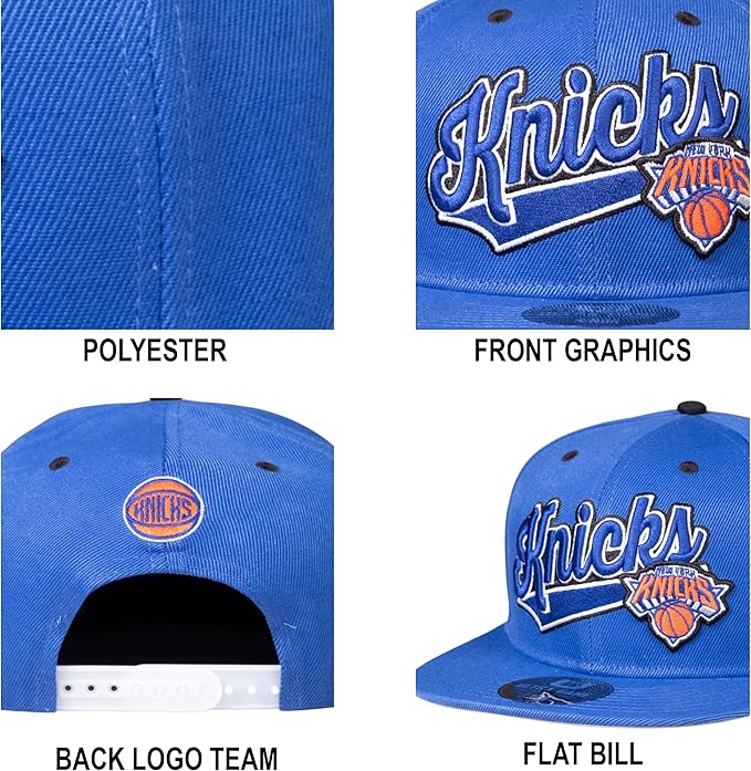 New York Knicks Men's Adults NBA Official Snap Back 3D Embroidered - BigGreenBear.com clothing 29.98 USD Big Green Bear