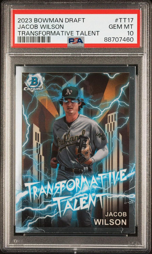 2023 Topps Bowman Draft Jacob Wilson #TT17 Transformative Talent Rookie RC Baseball Card PSA 10 Gem Mint -  BigGreenBear.com Baseball cards 229.00