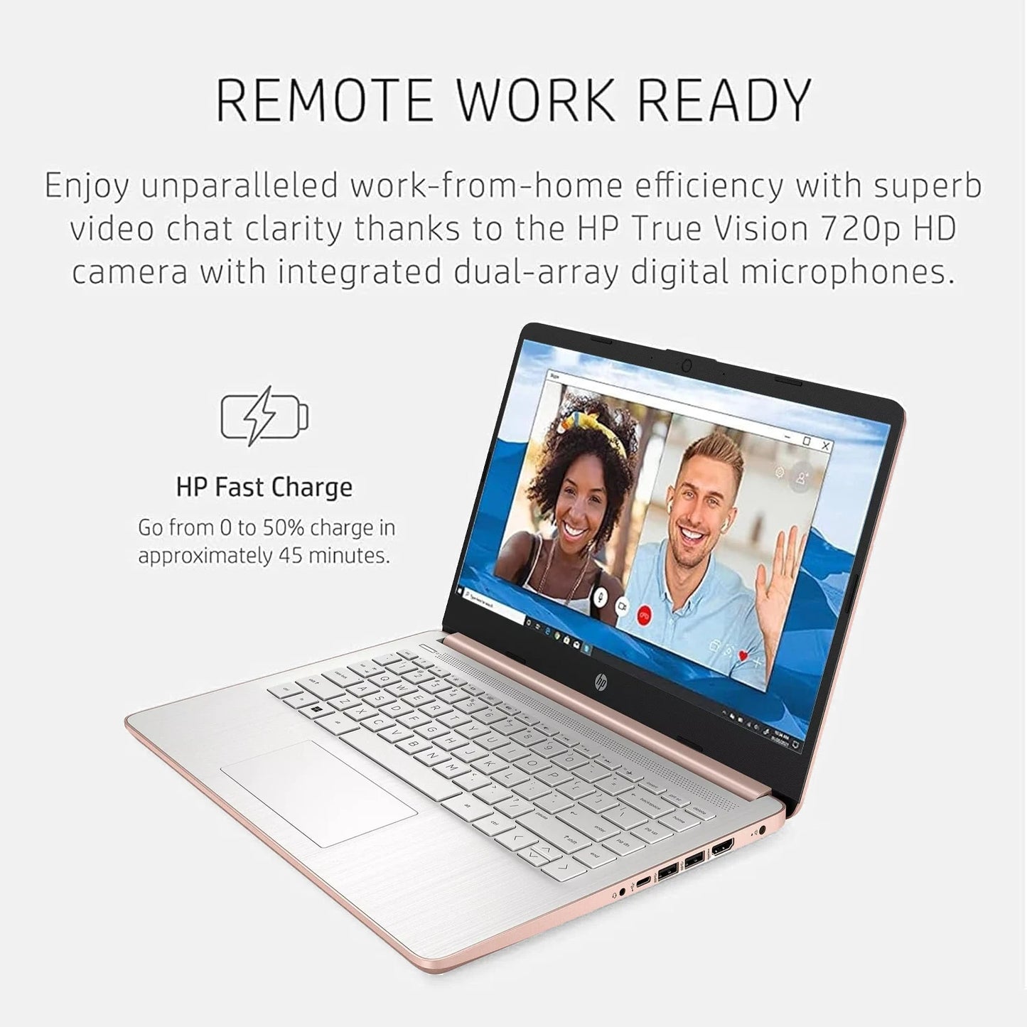 HP Newest 14" Business Laptop, Intel Celeron 4GB 128GB Storage