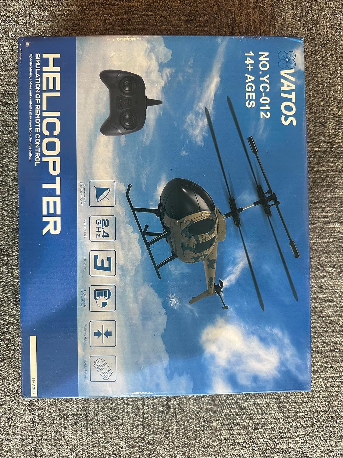 Remote Control Helicopter for Kids, Camouflage RC Helicopter, 2.4GHz Radio Controlled - BigGreenBear.com RC Airplane 29.99 USD Big Green Bear