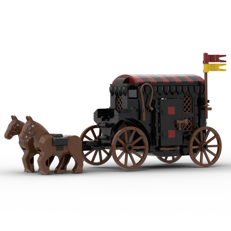 Moc Creative Expert Building Blocks Medieval Model Lion Knight's Carriage - BigGreenBear.com Building Toys 15.45 USD Big Green Bear