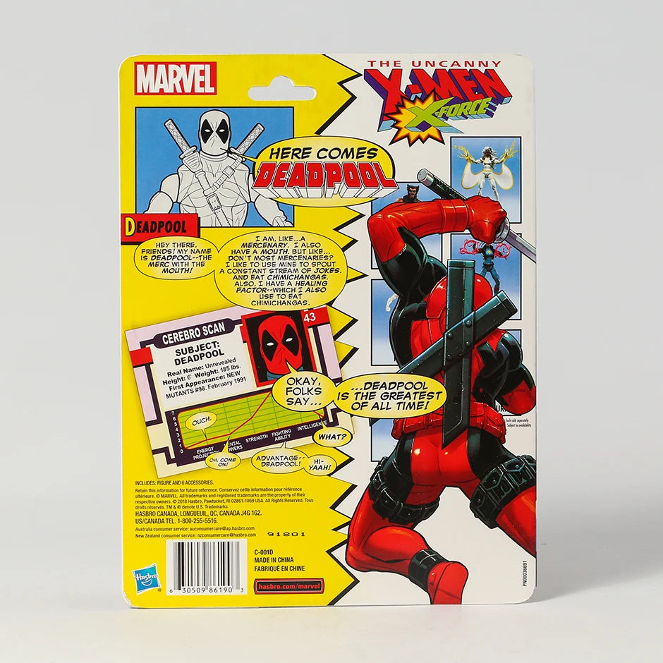 Deadpool, Marvel Comics Uncanny X-Men X-Force Retro Collectible 6 Inch