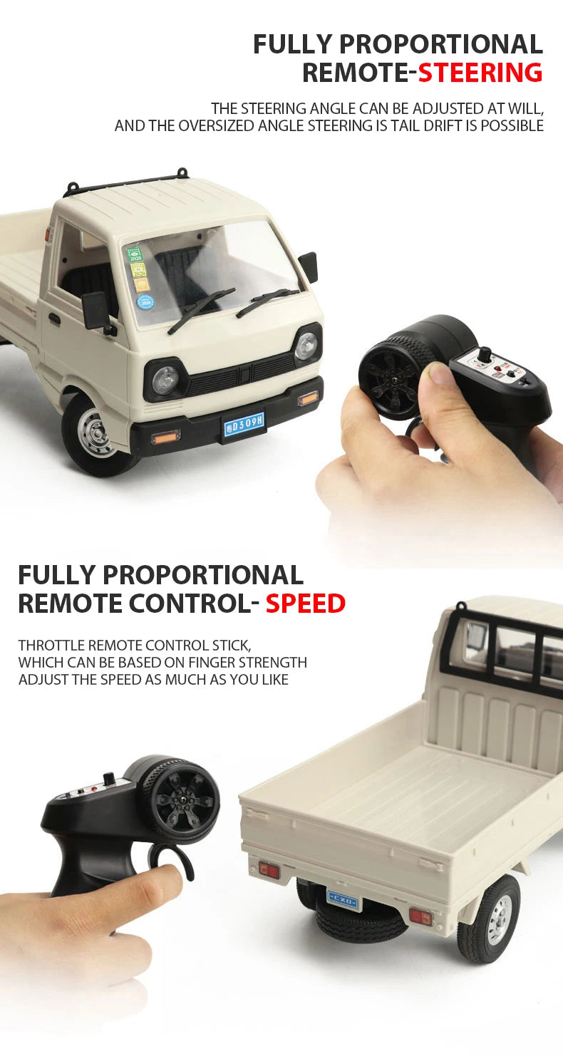 1:16 RC CAR Simulation Drift Climbing Truck LED Light Haul Cargo Remote Control