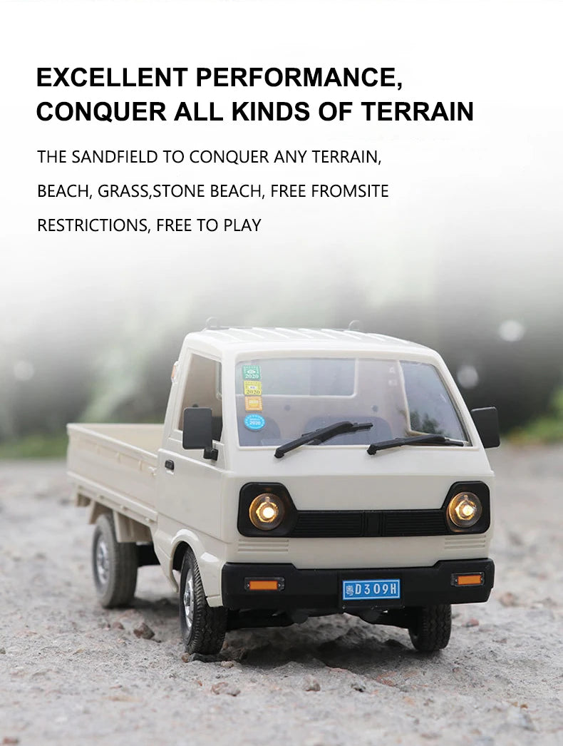 1:16 RC CAR Simulation Drift Climbing Truck LED Light Haul Cargo Remote Control