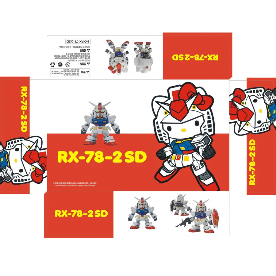 RX-78-2 Hellos Kittys SD SDCS EX Assembly 1/144MG Model