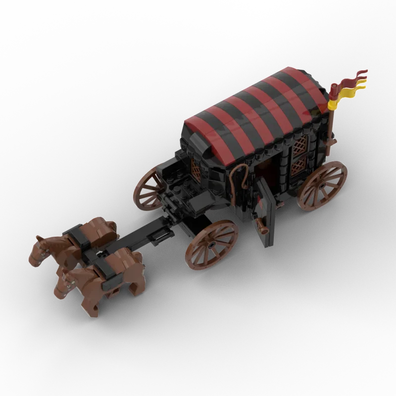 Moc Creative Expert Building Blocks Medieval Model Lion Knight's Carriage - BigGreenBear.com Building Toys 15.45 USD Big Green Bear