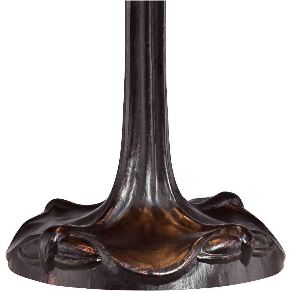 Vintage Handmade Tiffany Style Table Lamp 24.75" High Bronze Tropical Birds - BigGreenBear.com Lighting 289.12 USD Big Green Bear
