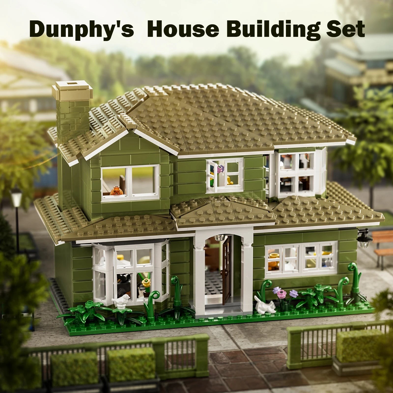 Dunphy House Building Blocks Set Modern Architecture Collection (1176 PCS) -  BigGreenBear.com Building Toys 124.32 USD Big Green Bear